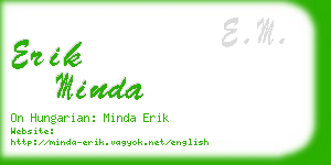 erik minda business card